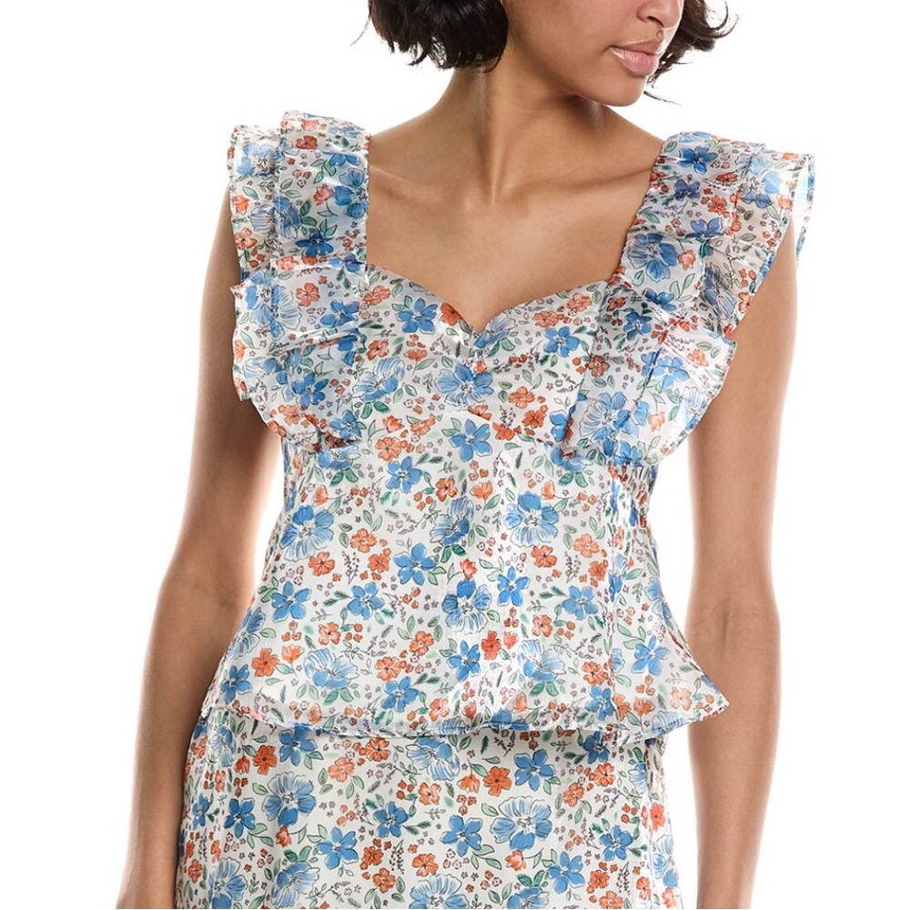 NWT Wildfox Sydney Top in Snow White Blissful Florals
